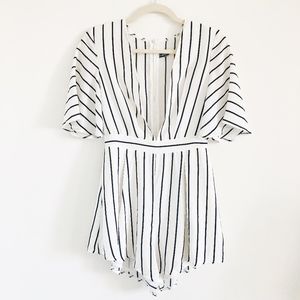 Lookbook Store Stripe Deep V Romper